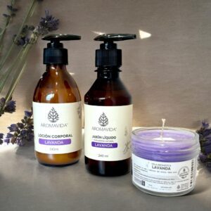 Kit Relajante de Lavanda – Jabón, Vela y Loción Natural | Aromavida